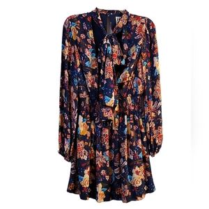 Haute Hippie Silk Floral Free Love Short Cocktail Dress